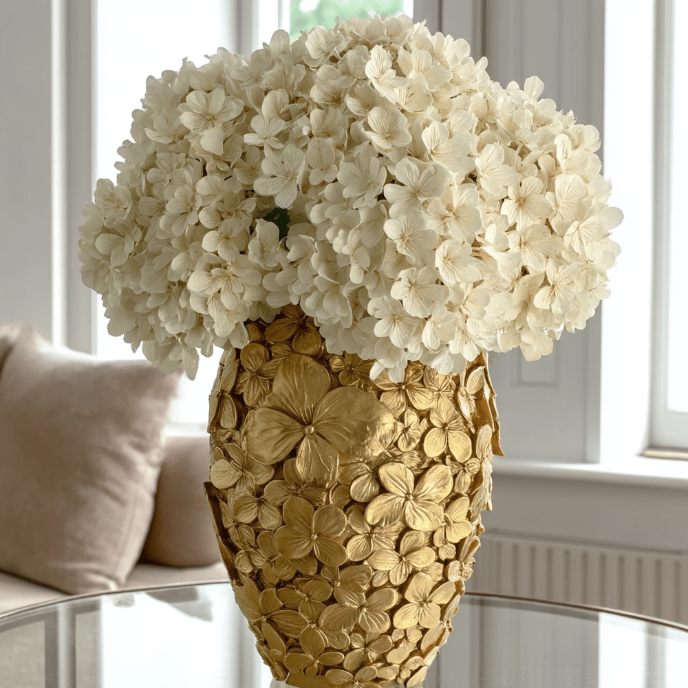 Vespera Gold 3D Flower Statement Vase Accessories