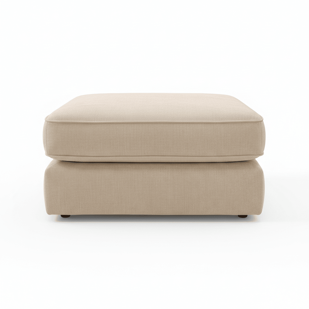 Victoria Beige Textured Footstool Sofa