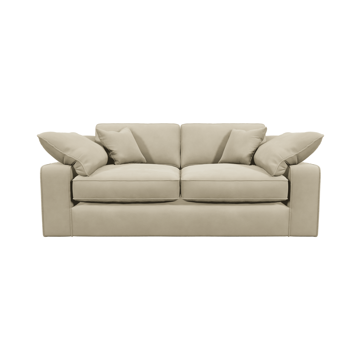 Victoria Cream Velvet 3 Seater Sofa Sofa