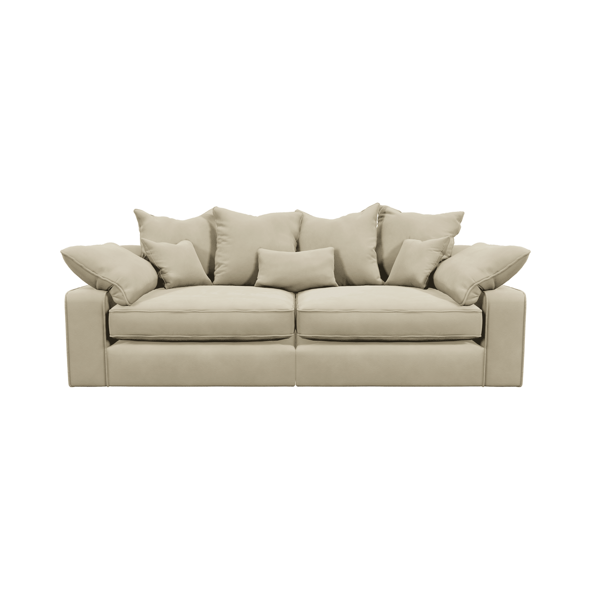 Victoria Cream Velvet 4 Seater Sofa Sofa