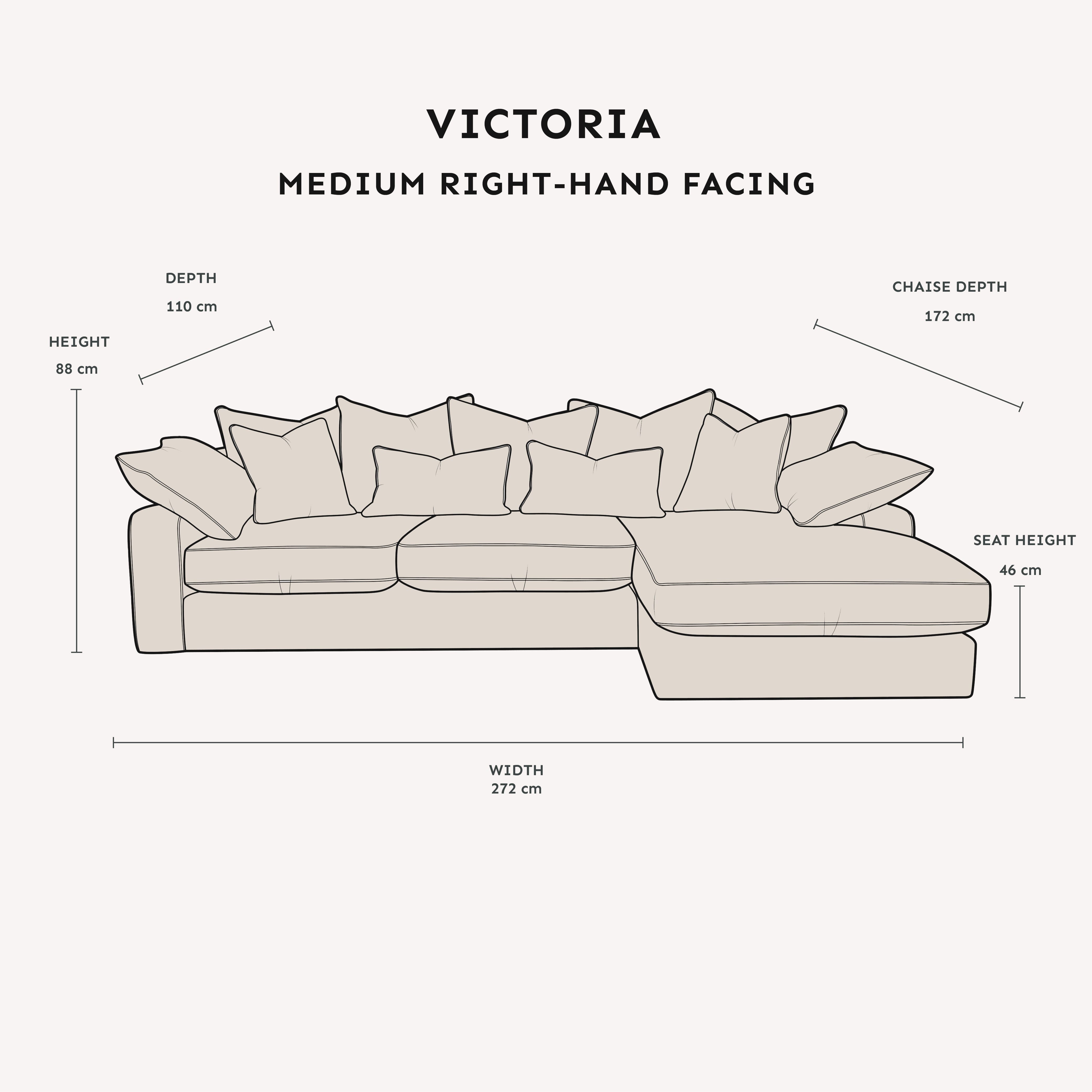 Victoria Cream Velvet Pillow Back Sofa Range MTO Sofa