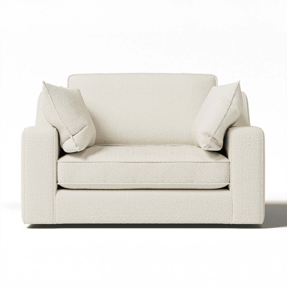 Victoria Ecru Boucle Love Seat Sofa