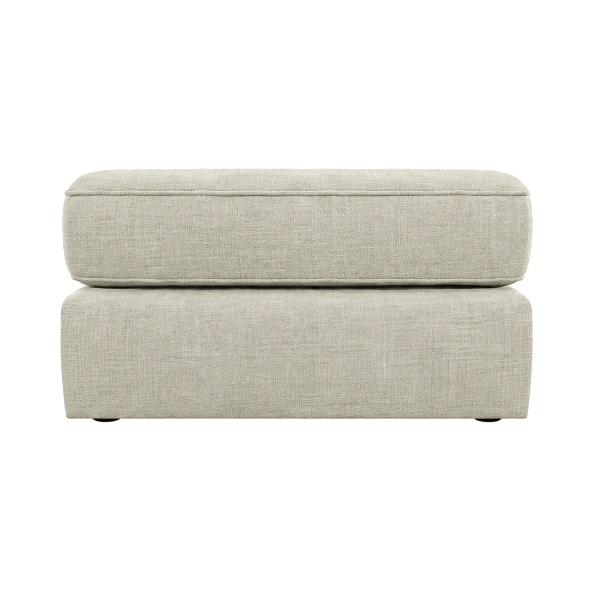 Victoria Beige Textured Footstool