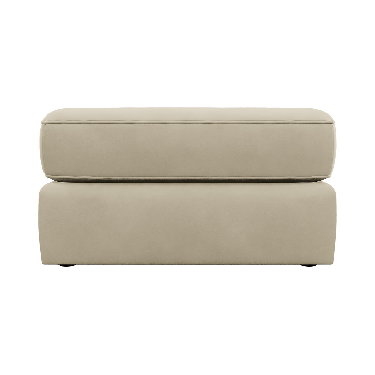 Victoria Cream Velvet Footstool
