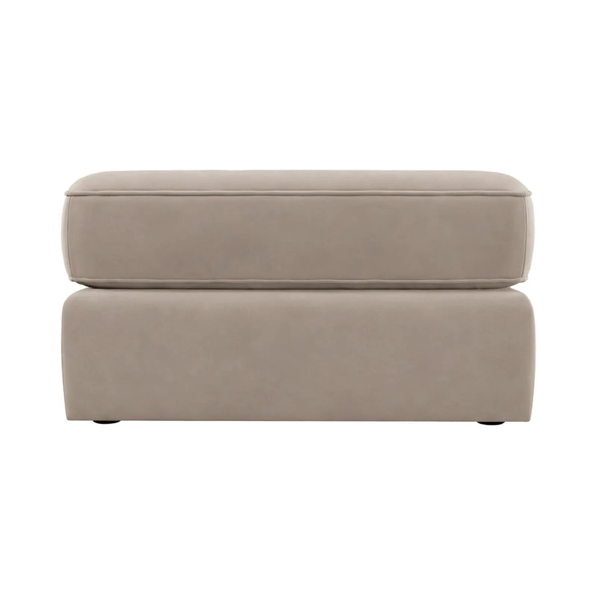Victoria Mink Velvet Footstool Sofa