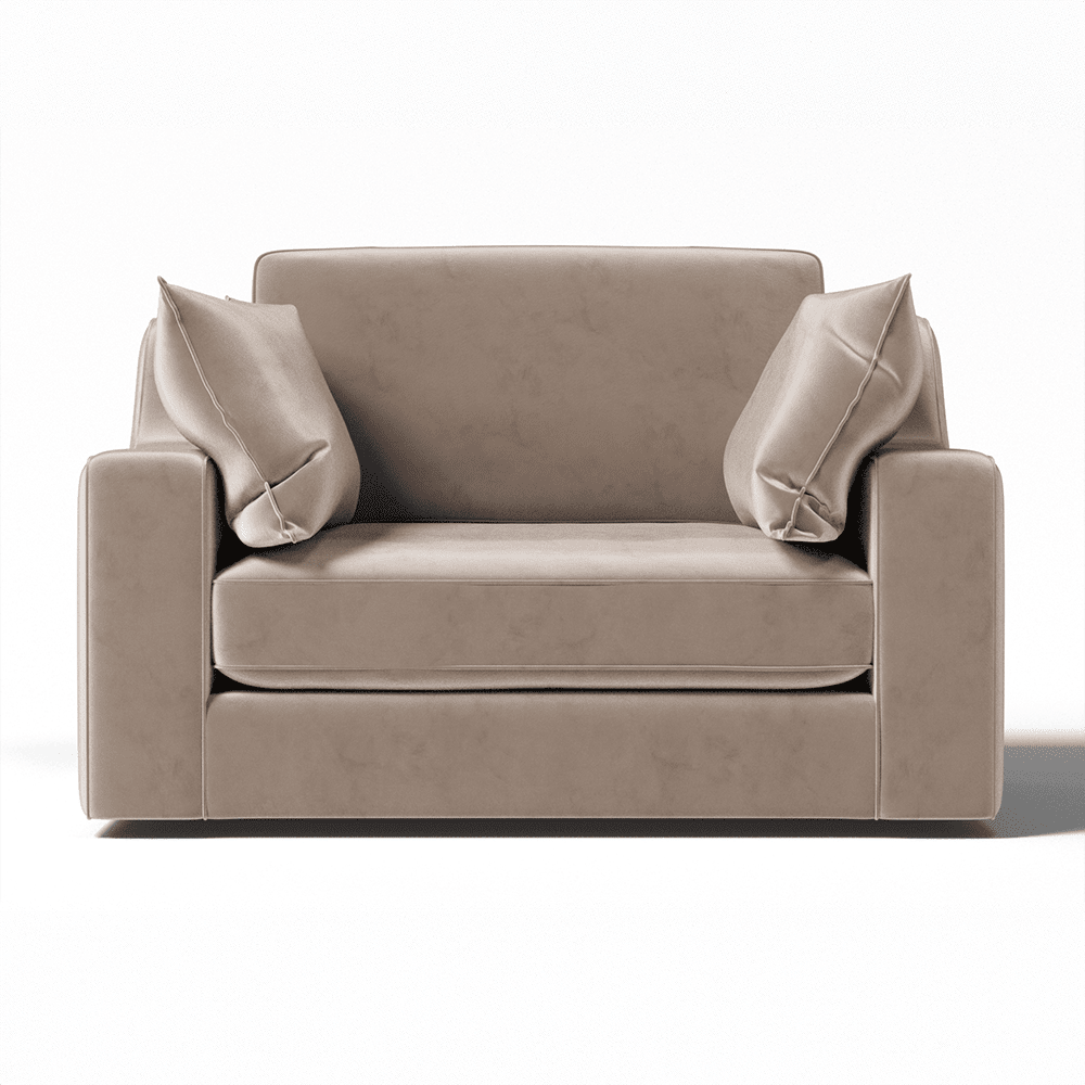 Victoria Mink Velvet Love Seat MTO Sofa