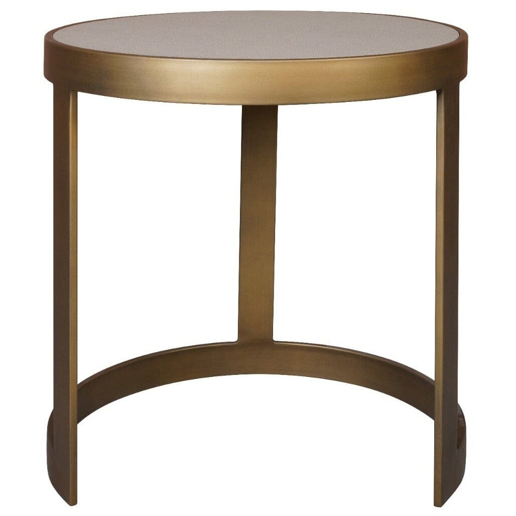 Vitros Shagreen & Brass Nesting Side Tables- Set of 2 Furniture