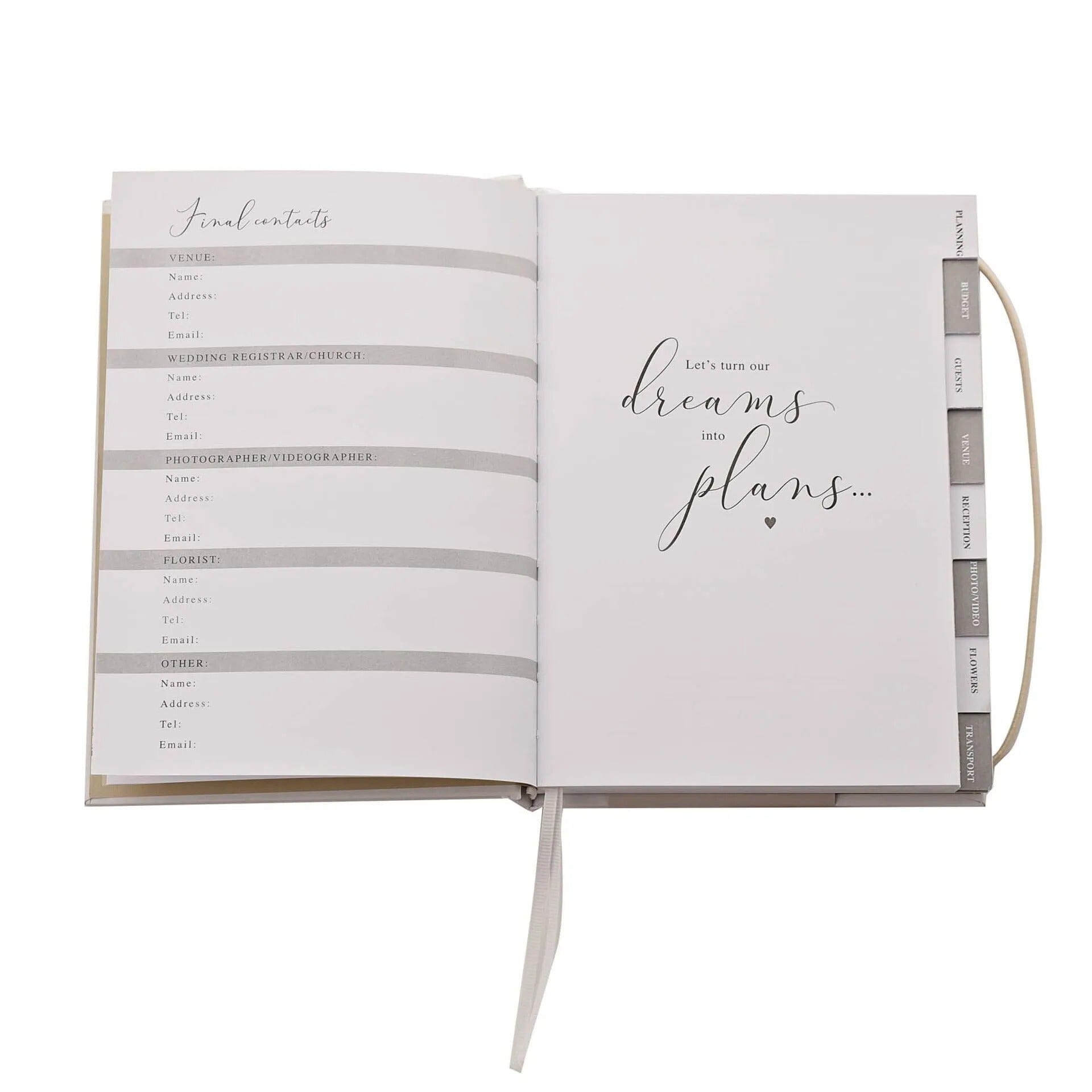 White Wedding Planner Accessories