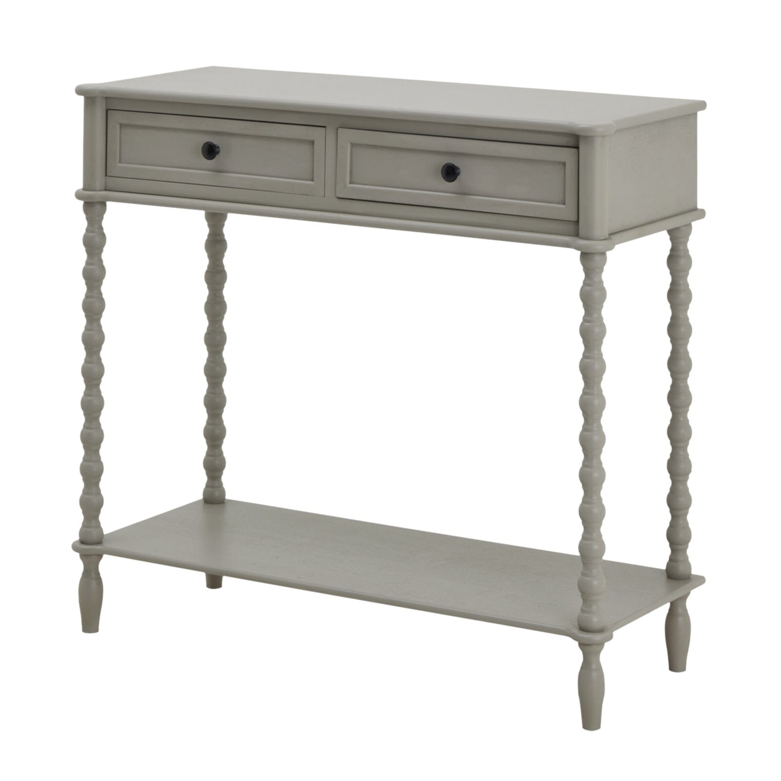 Wiley Grey 2 Drawer Console Table with Leg Detailing Furniture