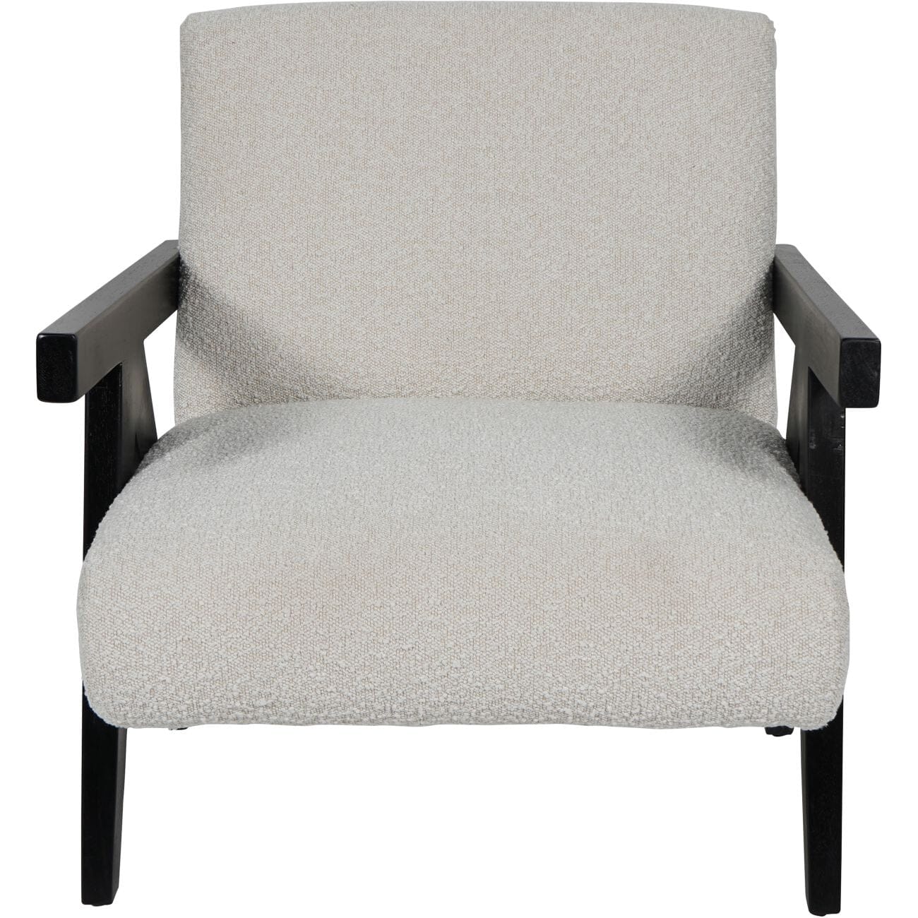 Wren Black Wood & Cream Boucle Accent Chair Furniture