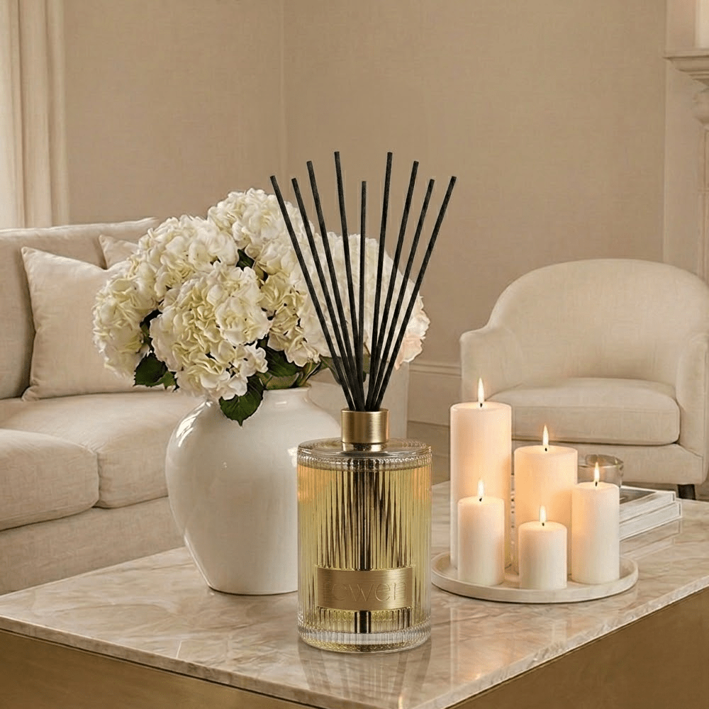 XL Bloom Cloud Scented Clear Glass Reed Diffuser