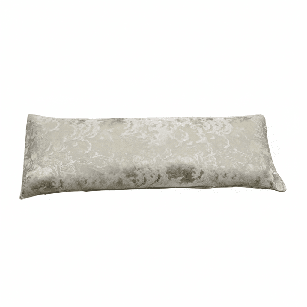 Yasmin Gold & Cream Metallic Cloud Print Long Bolster Cushion - 90x35cm Accessories