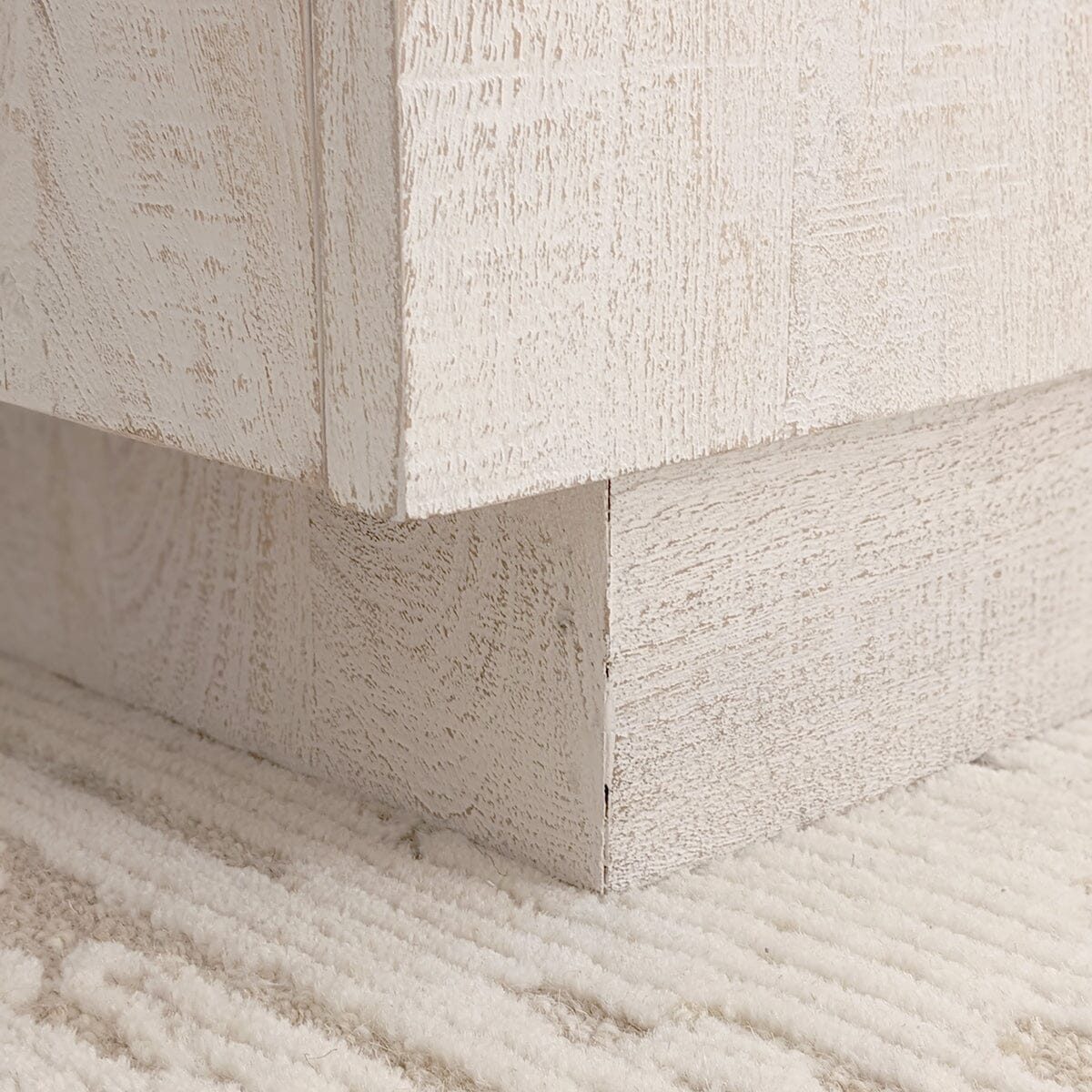 Zenica Luxury Whitewash Side Table Furniture