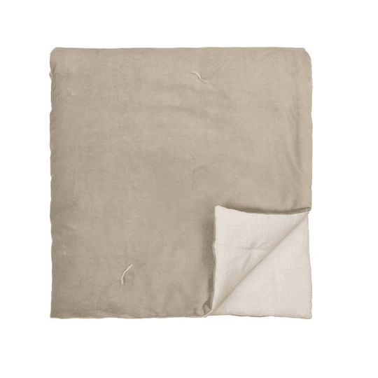 Zerina Beige Cotton Quilted Bedspread Textiles