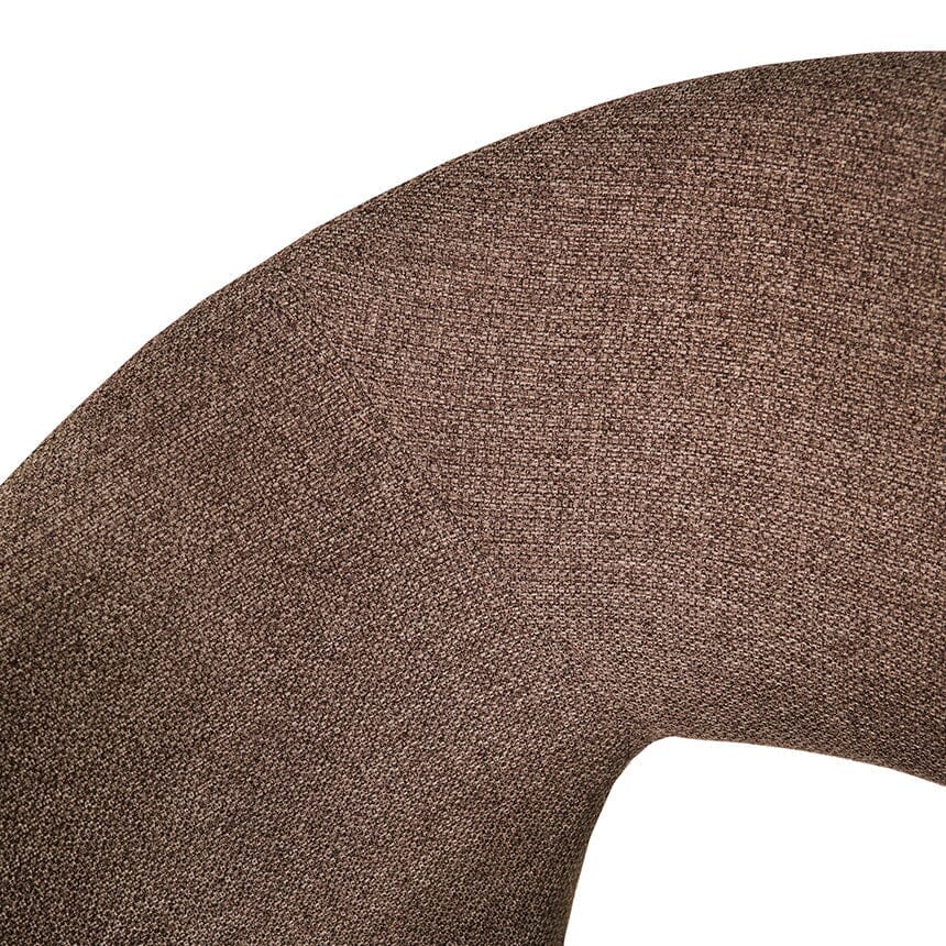 Zeva Brown Textured Fabric Dining Chair Furniture