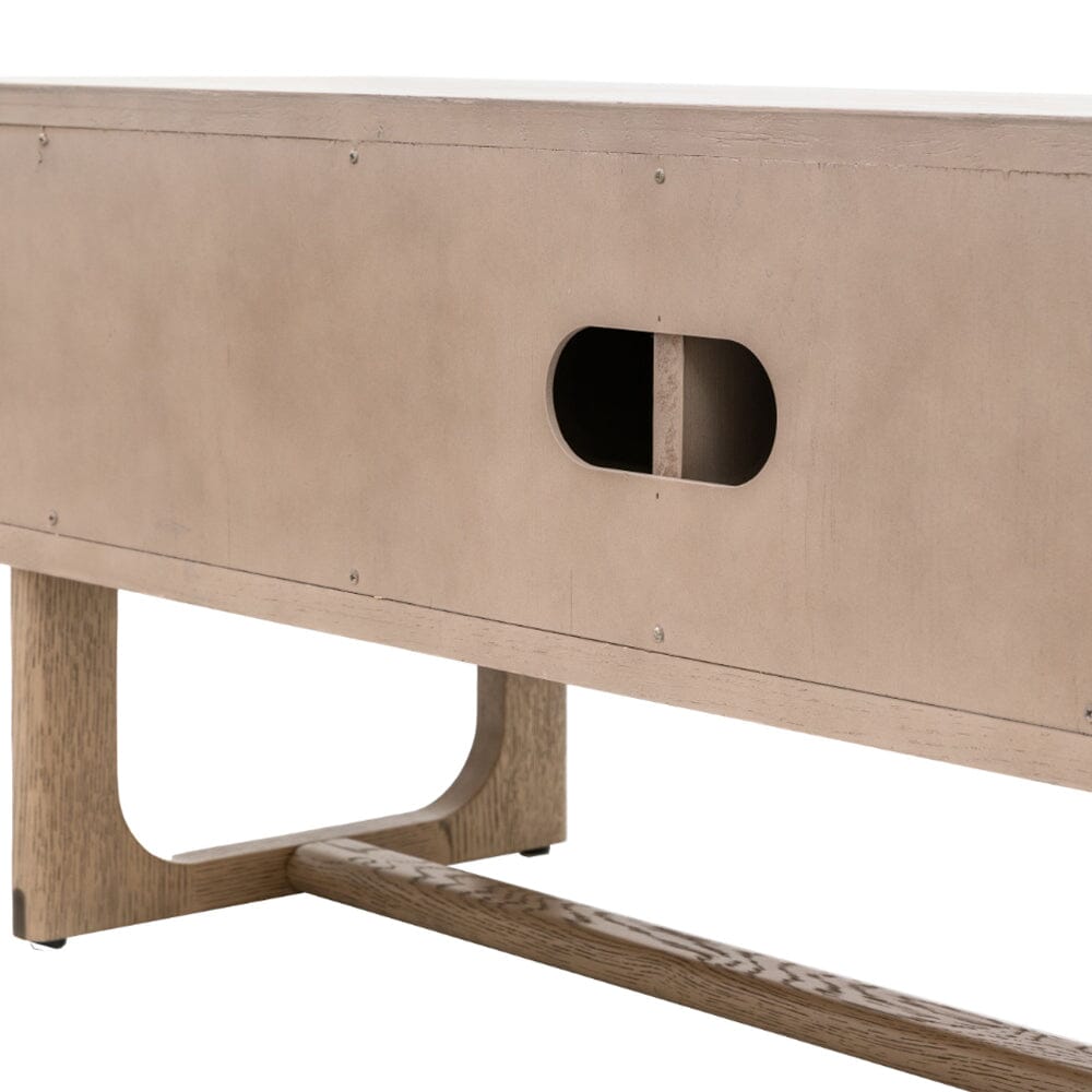 Zyra Smoked Oak Wooden 2 Door Media Unit Furniture