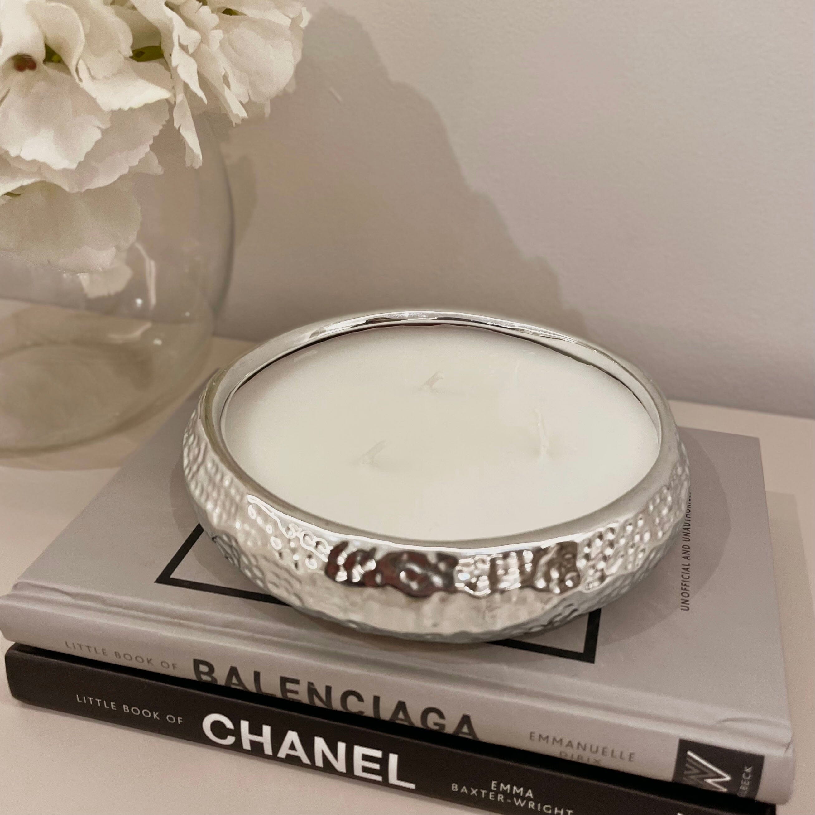 Aeolian 3 Wick Silver Candle Candle