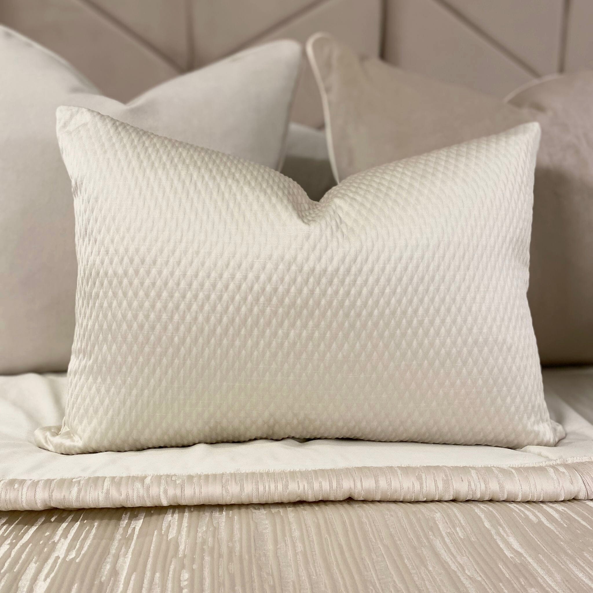 Alie Ivory Bolster Cushion - 35x50cm Textiles