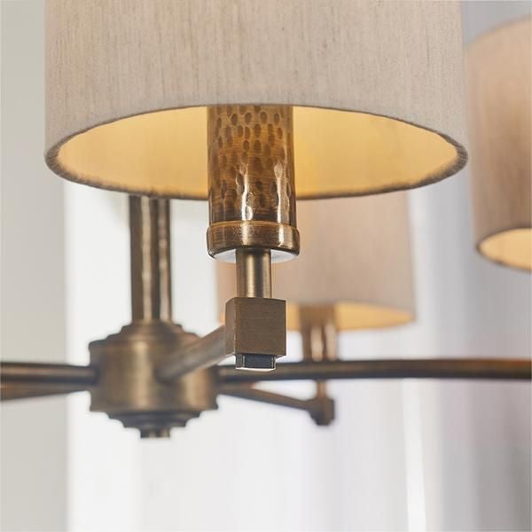 Amayah Bronze Hammered Effect 5 Pendant Ceiling Light Lighting
