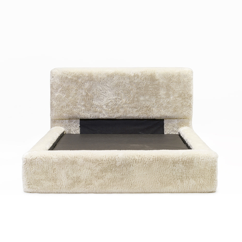 Arctic Luxury Cream Chunky Faux Fur Bed