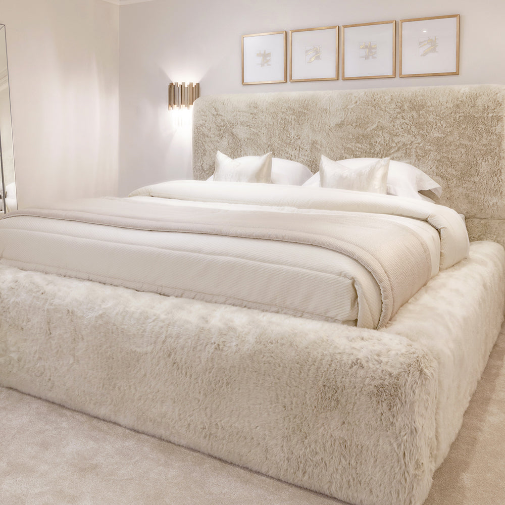 Arctic Luxury Cream Chunky Faux Fur Bed – Rowen Homes
