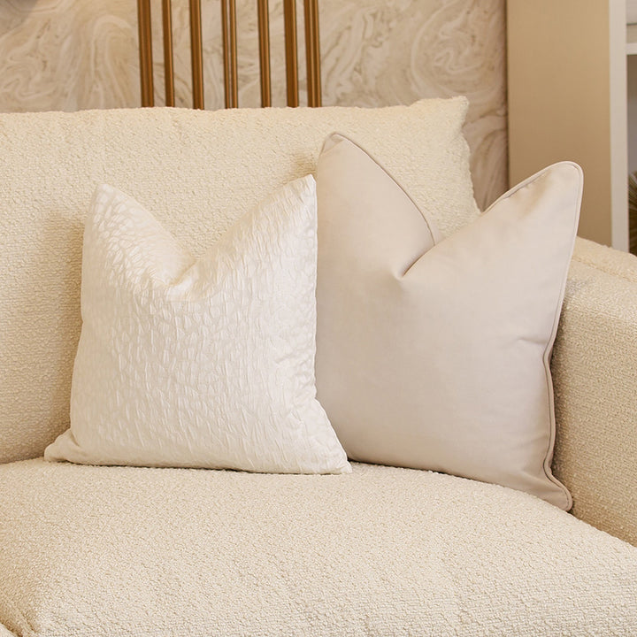 Ari Cream Velvet Cushion - 50 x 50cm Cushion 