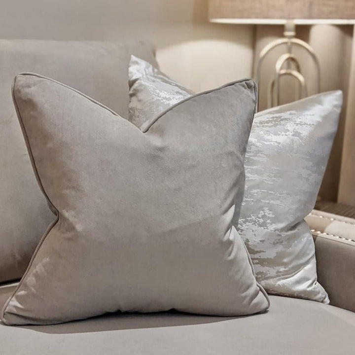 Ari Sand Velvet Cushion - 50 x 50cm Cushion 
