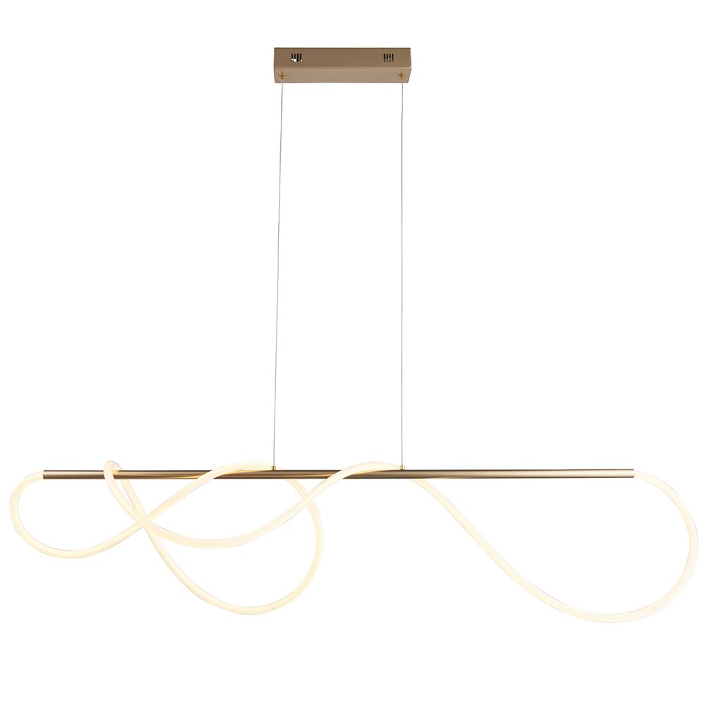 Azariah Gold Abstract Linear Pendant Ceiling Light Lighting