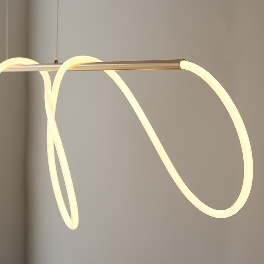 Azariah Gold Abstract Linear Pendant Ceiling Light Lighting