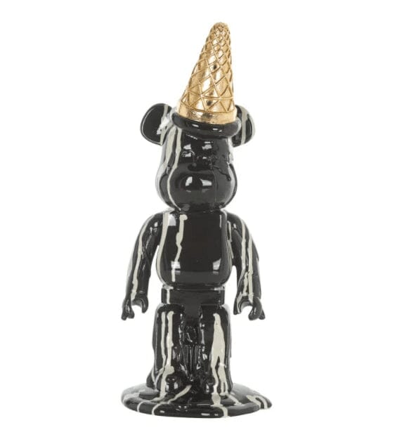 Black Ice Cream Cone Drip Bear Ornament Accessories