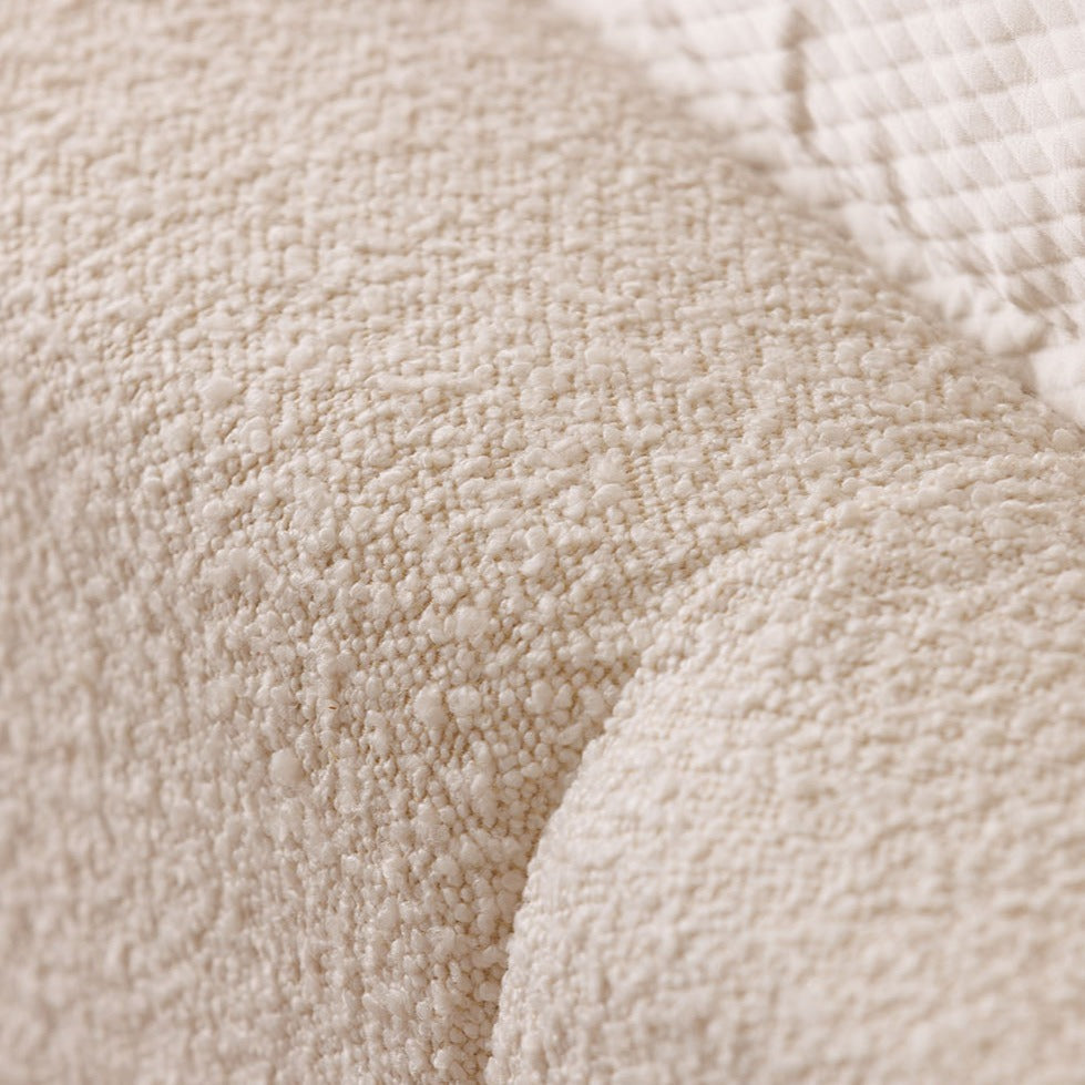 Cascade Cream Boucle Luxury Panelled Bed Bed