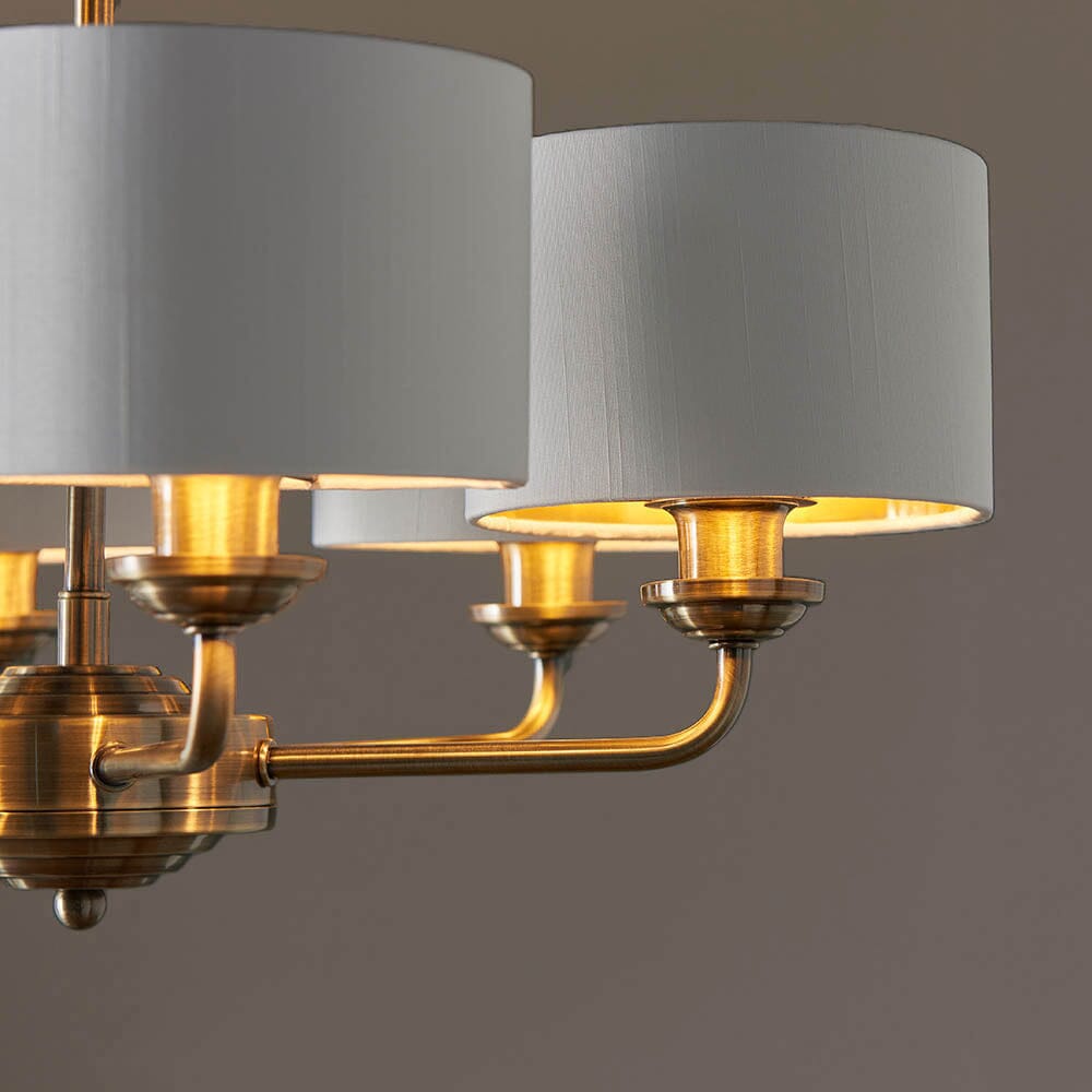 Coralia Brass 6 Light Pendant Ceiling Light Lighting