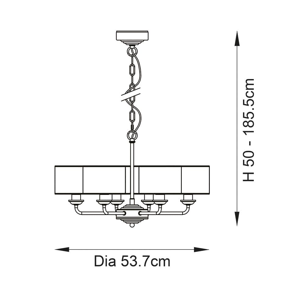 Coralia Brass 6 Light Pendant Ceiling Light Lighting