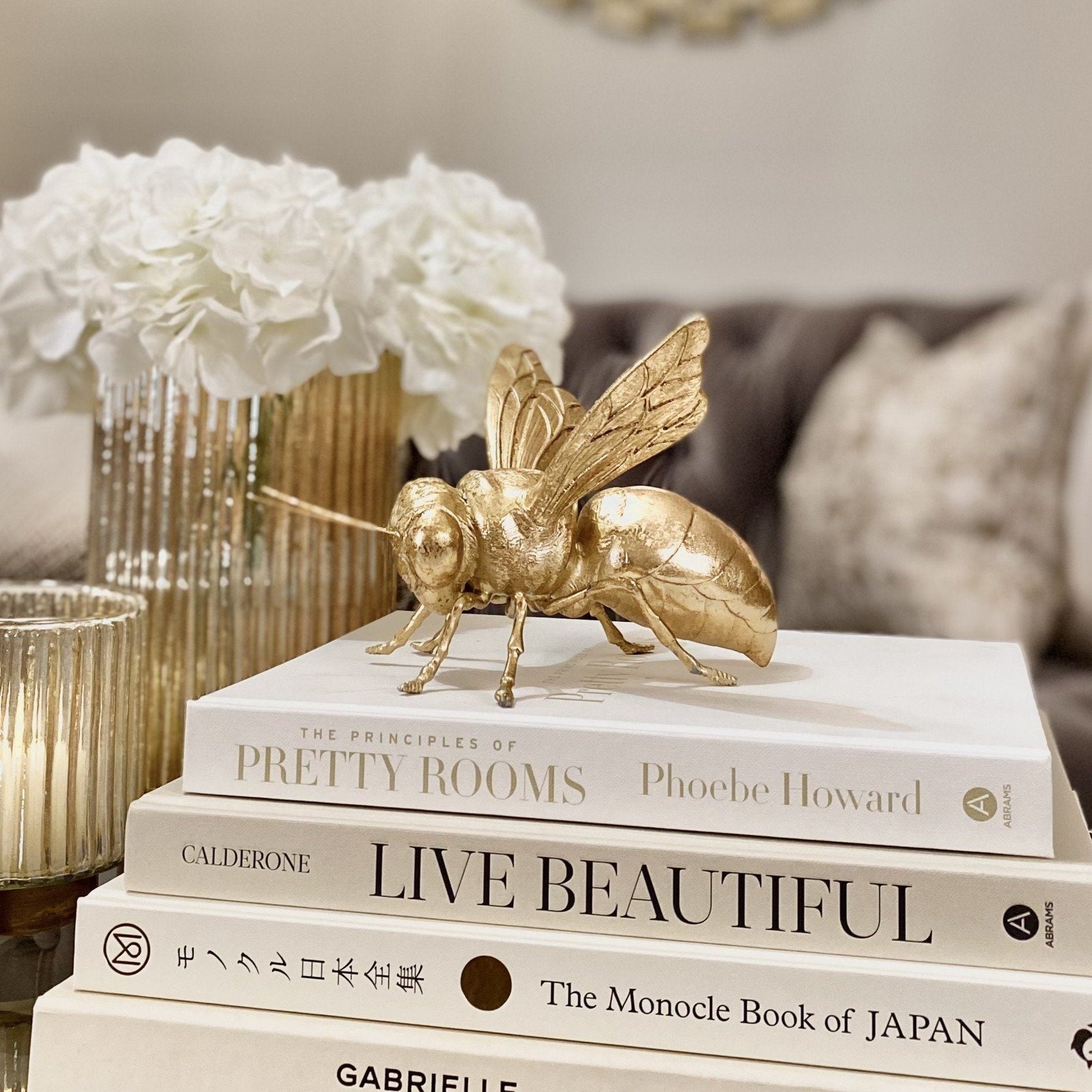 Decorative Gold Bee Ornament Accessories