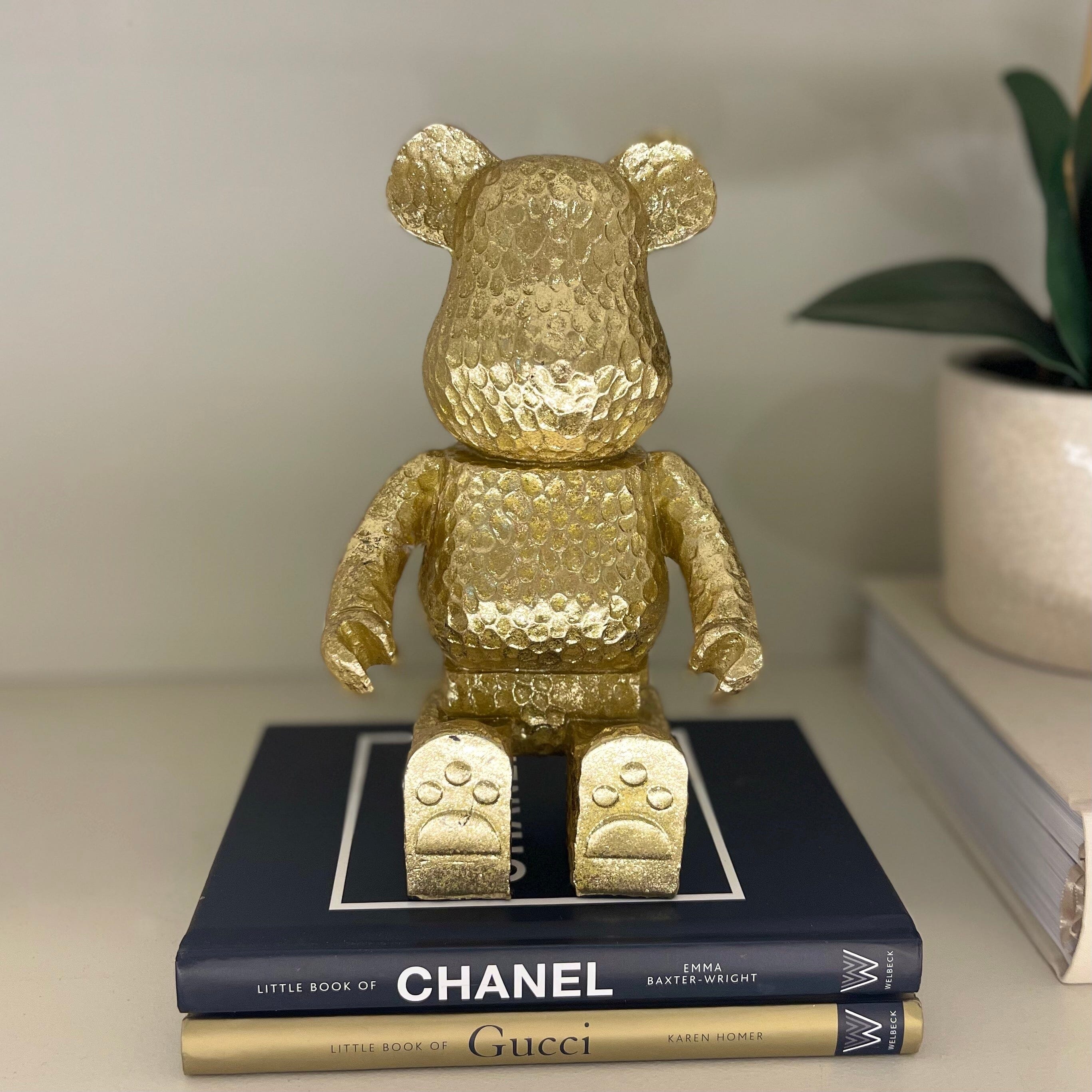 Decorative Gold Sitting Bear Ornament Accessories