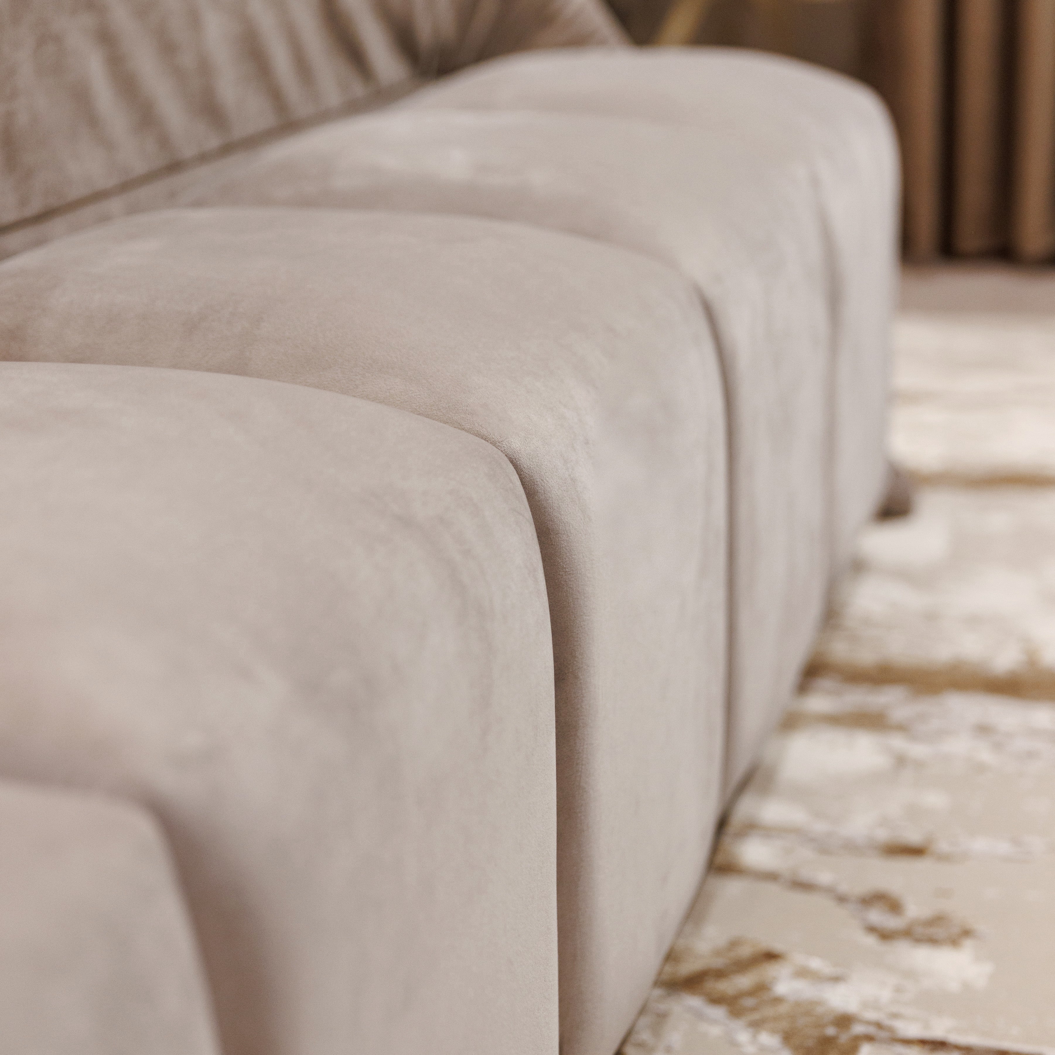 Dove Grey Luxury Velvet Upholstered Bench Furniture