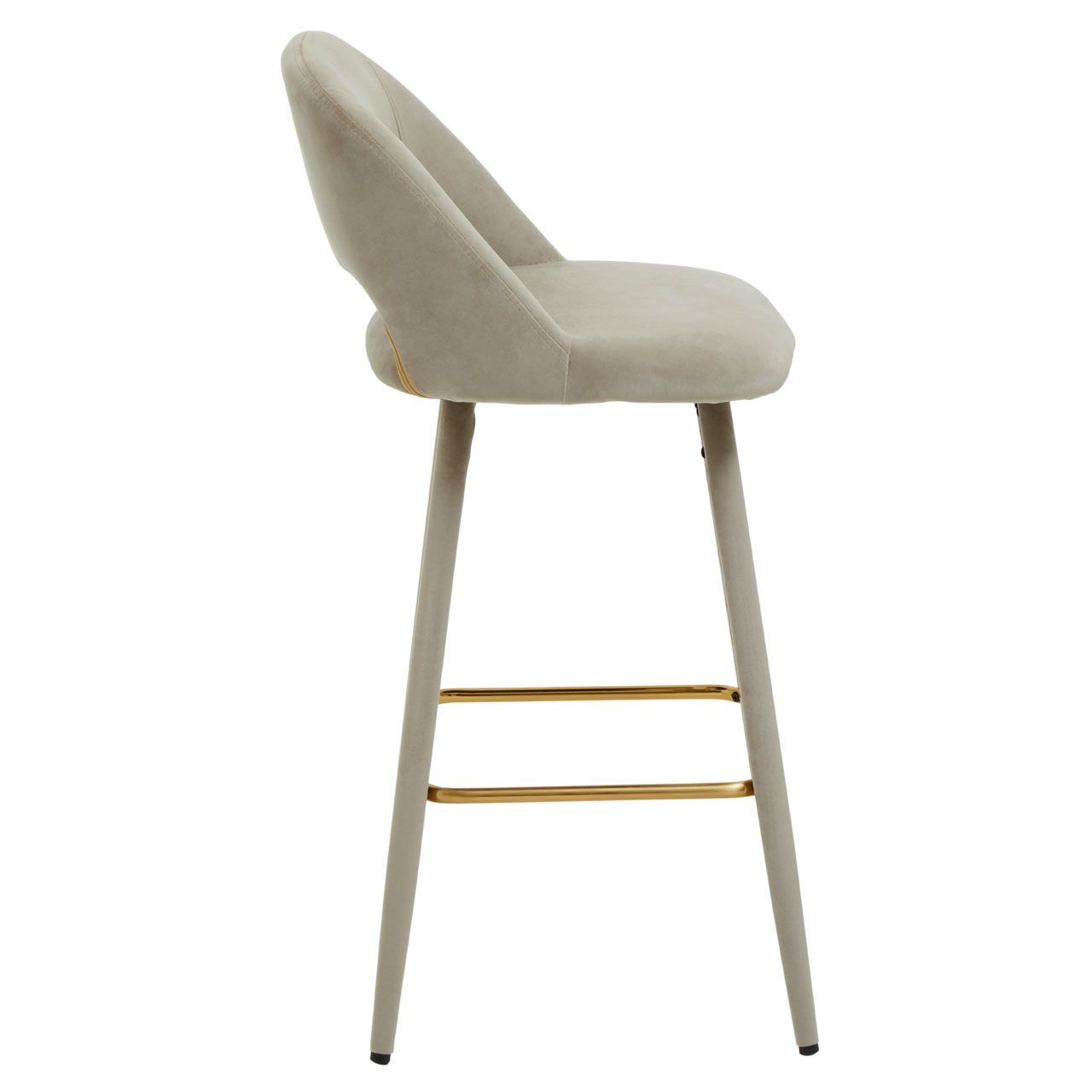 Kendall bar discount stool mink velvet