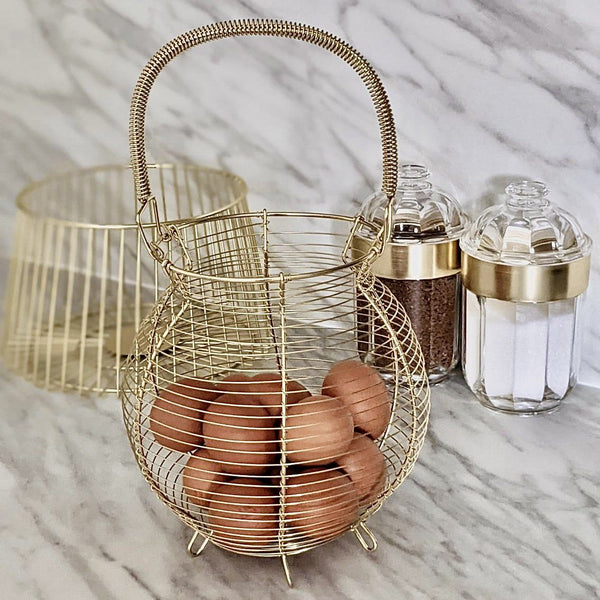 Elva Gold Finish Egg Basket Accessories 