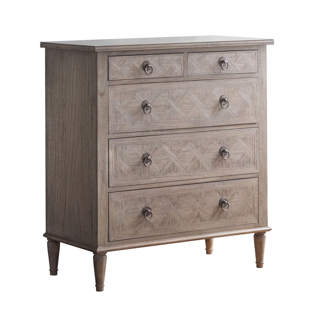 Elysium Natural Wood 5 Drawer Chest – Rowen Homes