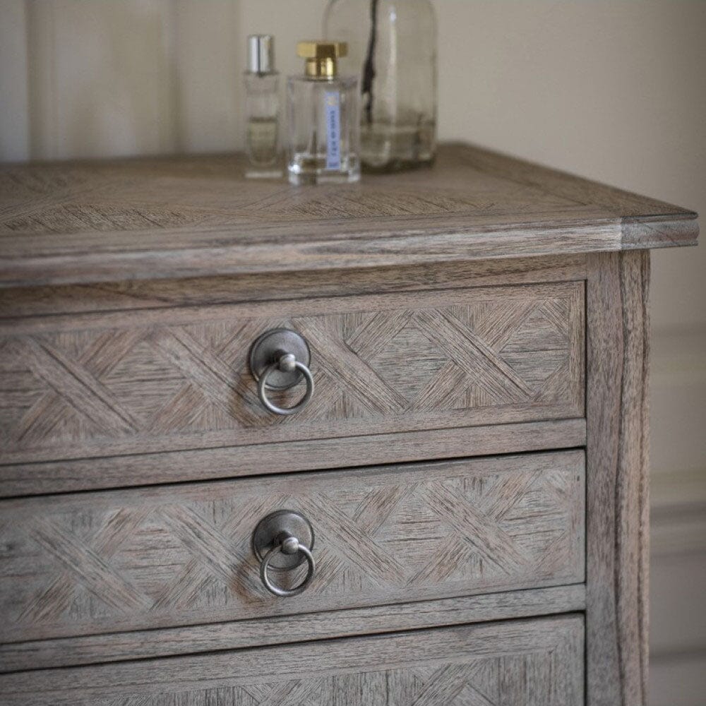 Elysium Natural Wood 5 Drawer Tall Chest – Rowen Homes