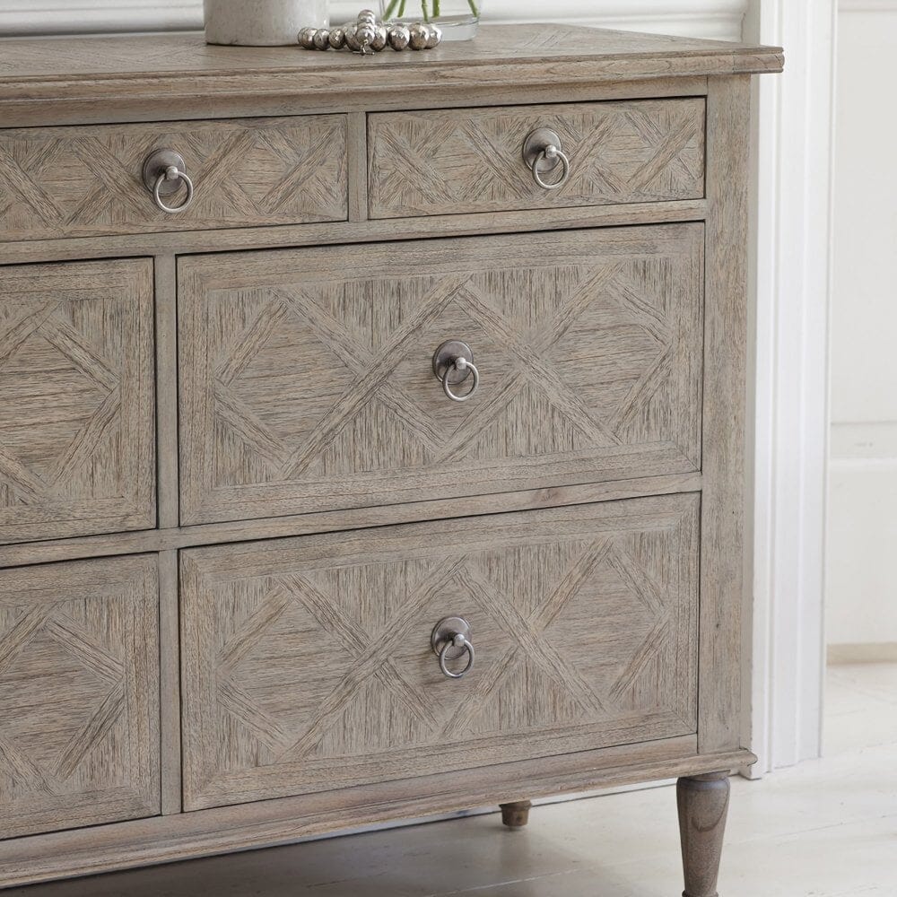 Elysium Natural Wood 7 Drawer Chest – Rowen Homes