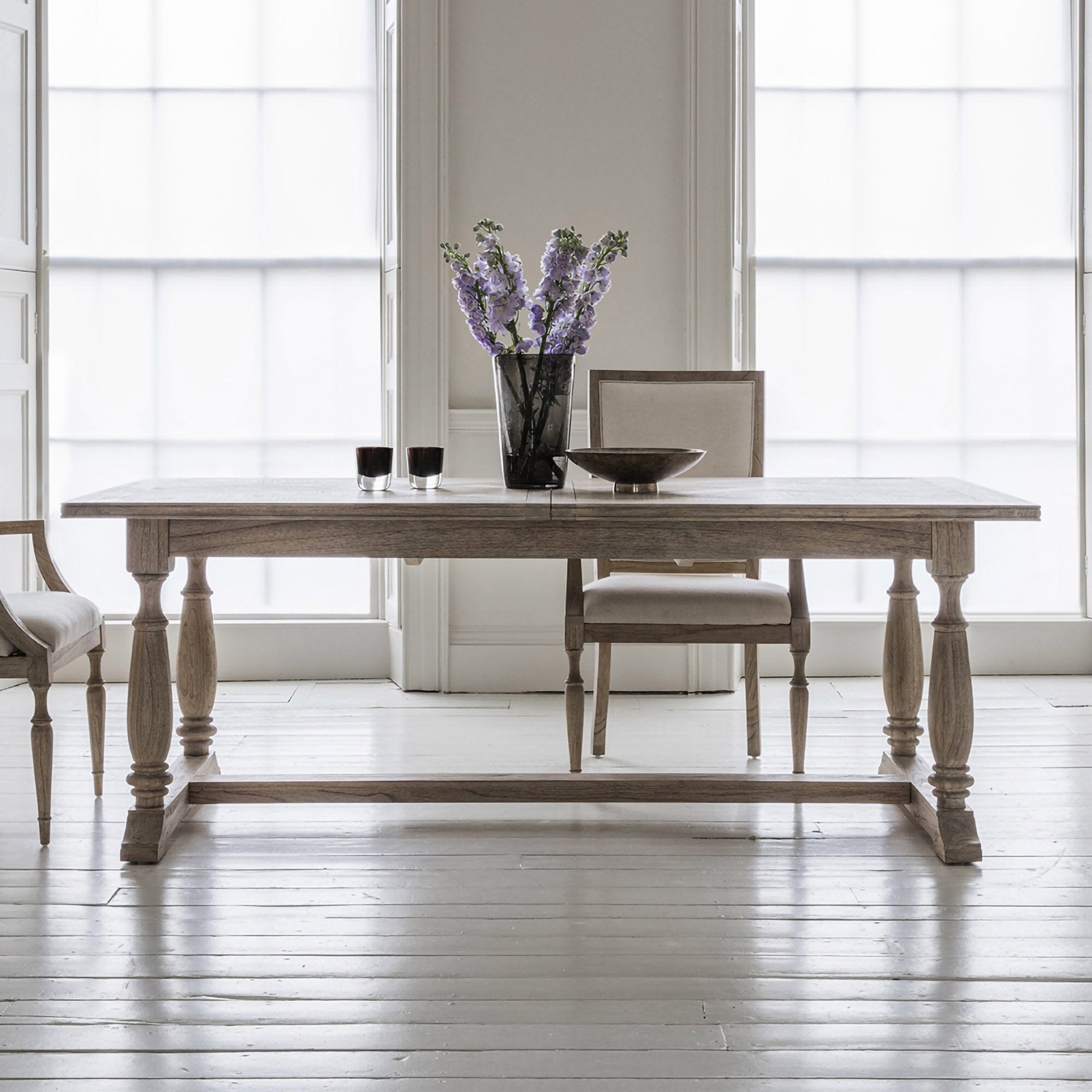 Elysium Natural Wood Extending Rectangular Dining Table Table