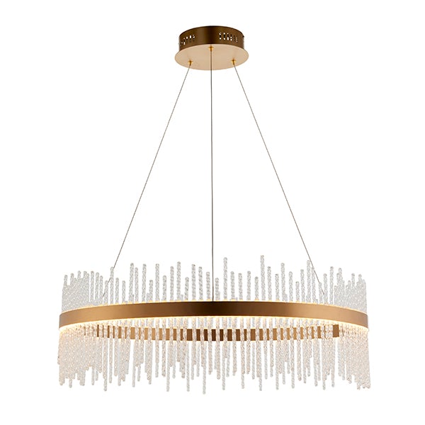 Gigi Glass Rod Gold Pendant Ceiling Light Lighting