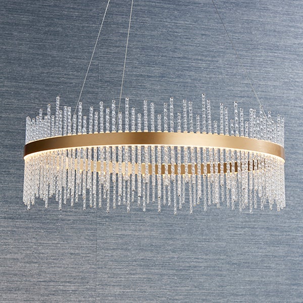 Gigi Glass Rod Gold Pendant Ceiling Light Lighting