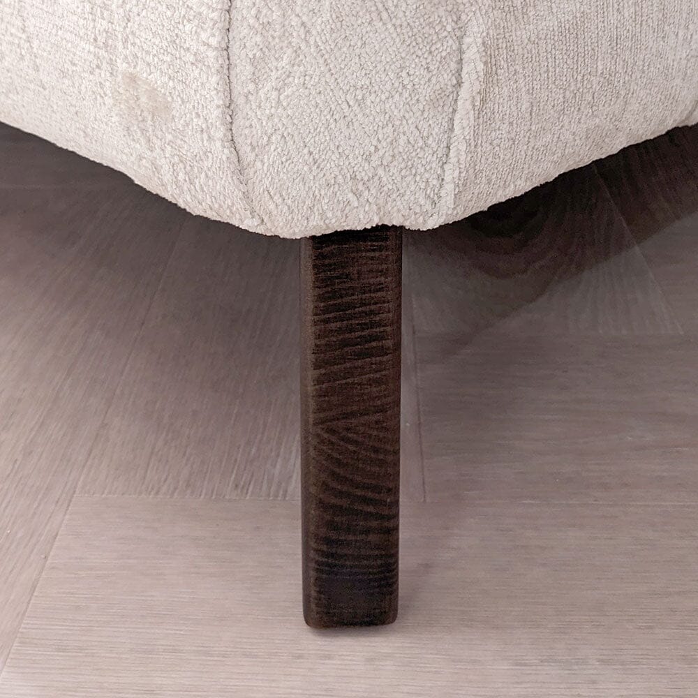 Gisele Oyster Textured Chenille, Pillowback Sofa Range With Walnut Legs