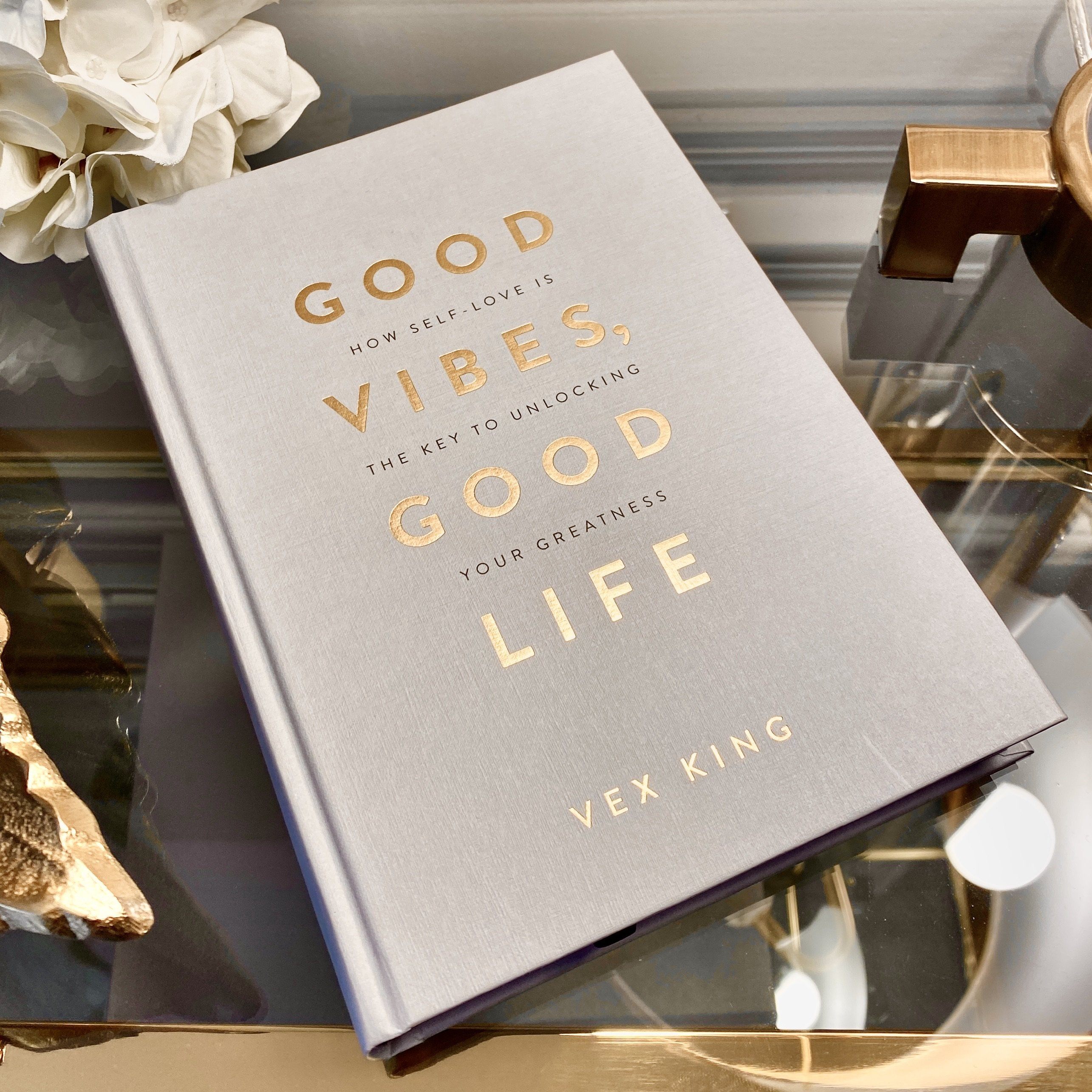 Good Vibes Grey & Gold Coffee Table Book – Rowen Homes