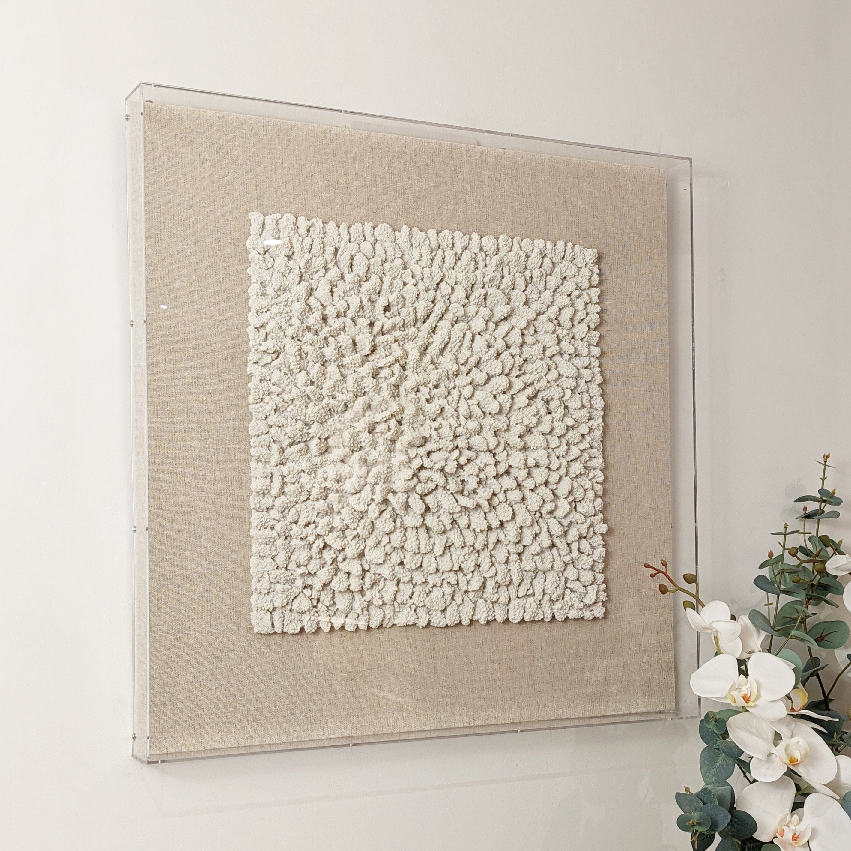 Idyllic Neutral Coral Boxed Wall Art - 60x60cm Accessories