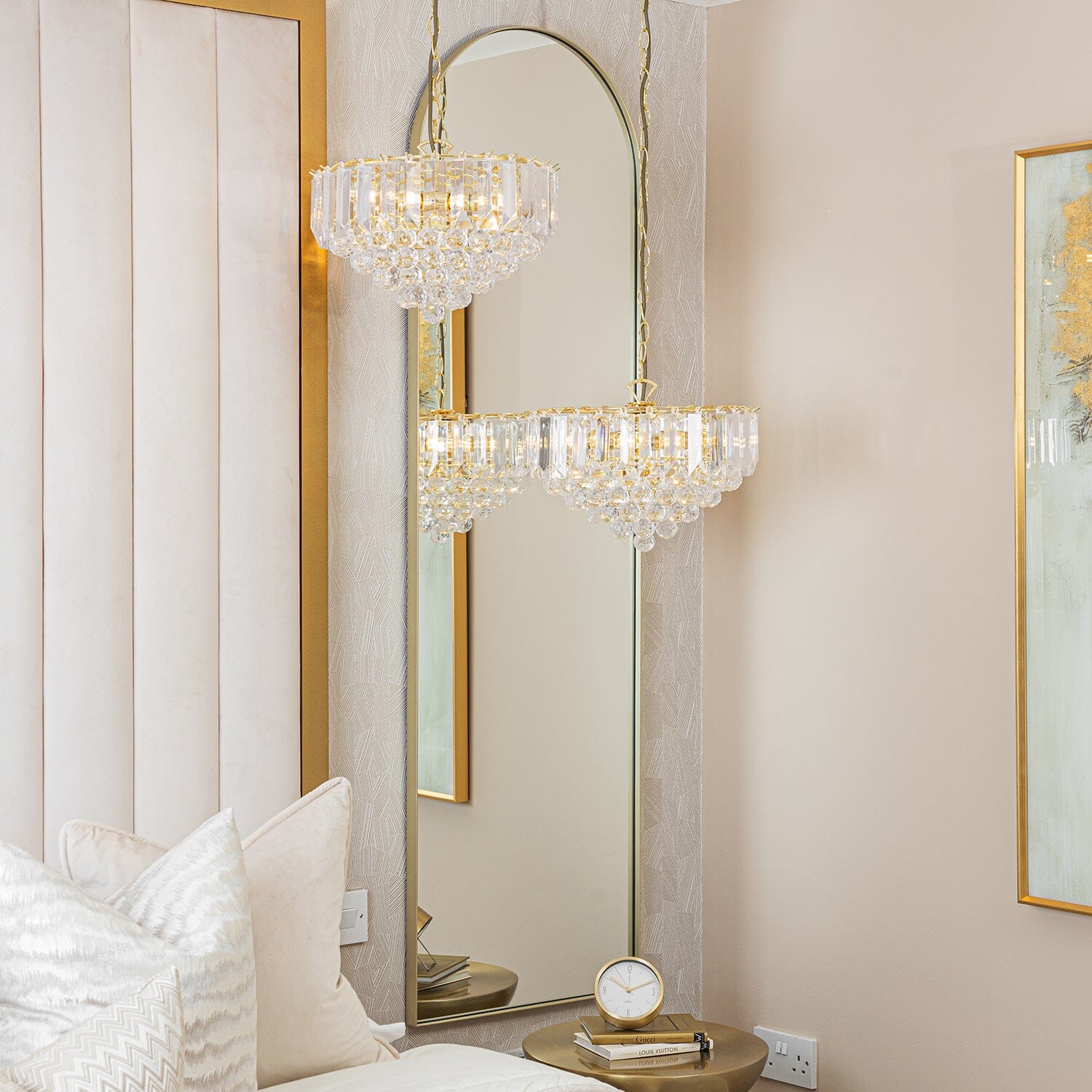Jaylani Large Champagne Arch Mirror Accessories