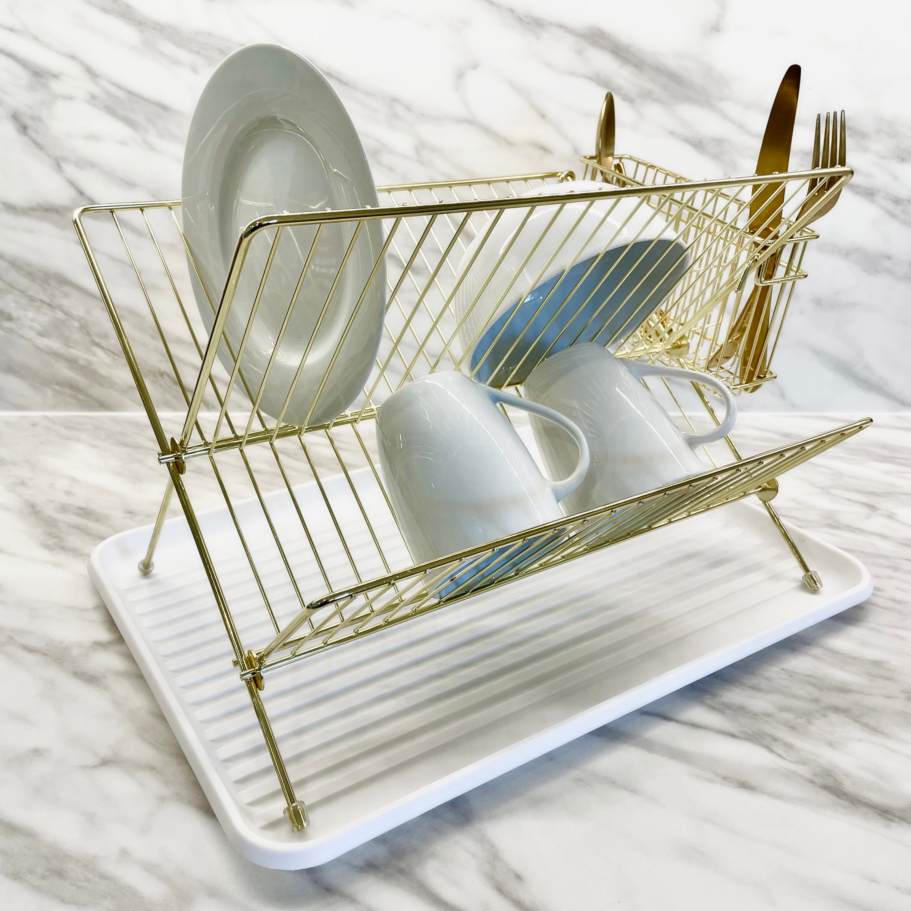 Single Section Dish Drainer(M) Gold Plated - Zensan Wire Housewares