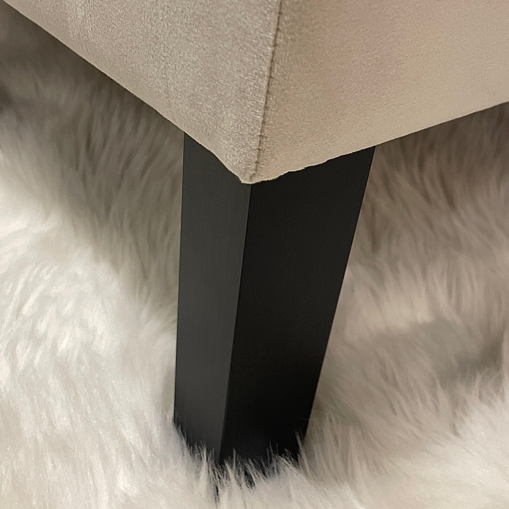 Knightsbridge Smoke Grey Velvet Accent Chair With Cream Piping MTO Sofa